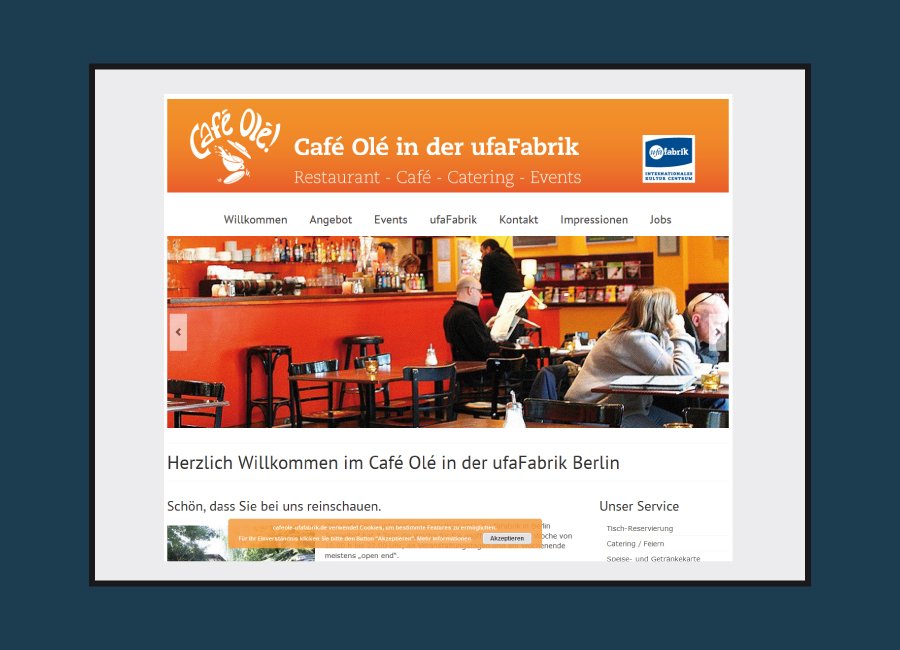 website cafeole-ufafabrik.de